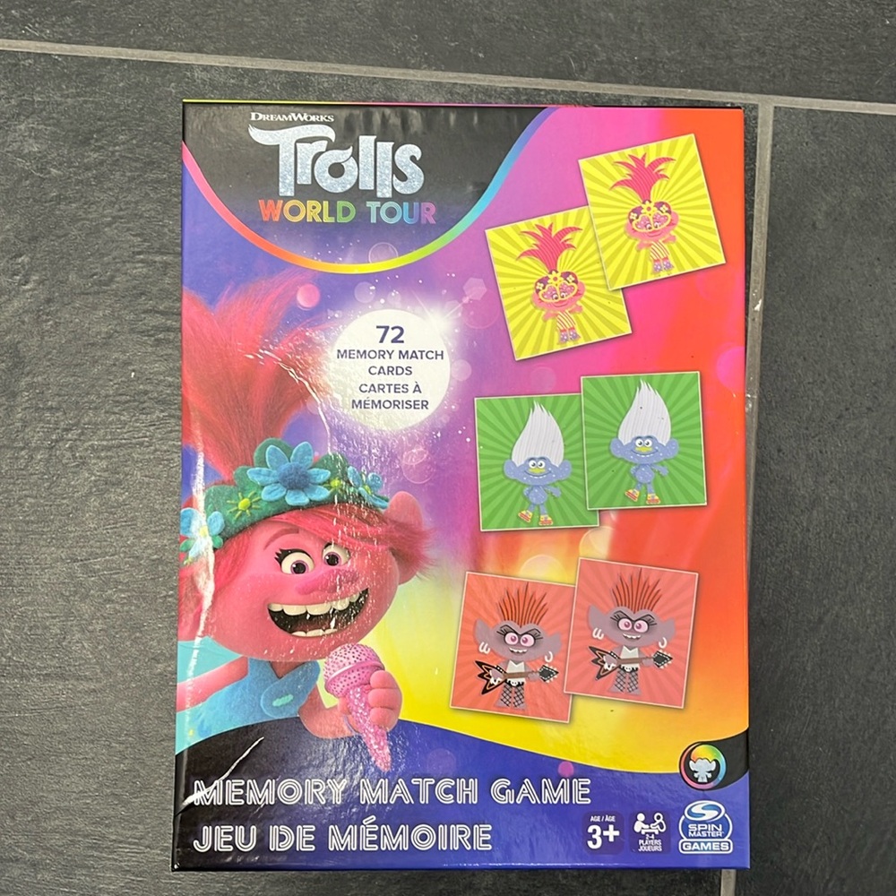 Dreamworks Trolls World Tour Memory Match Game